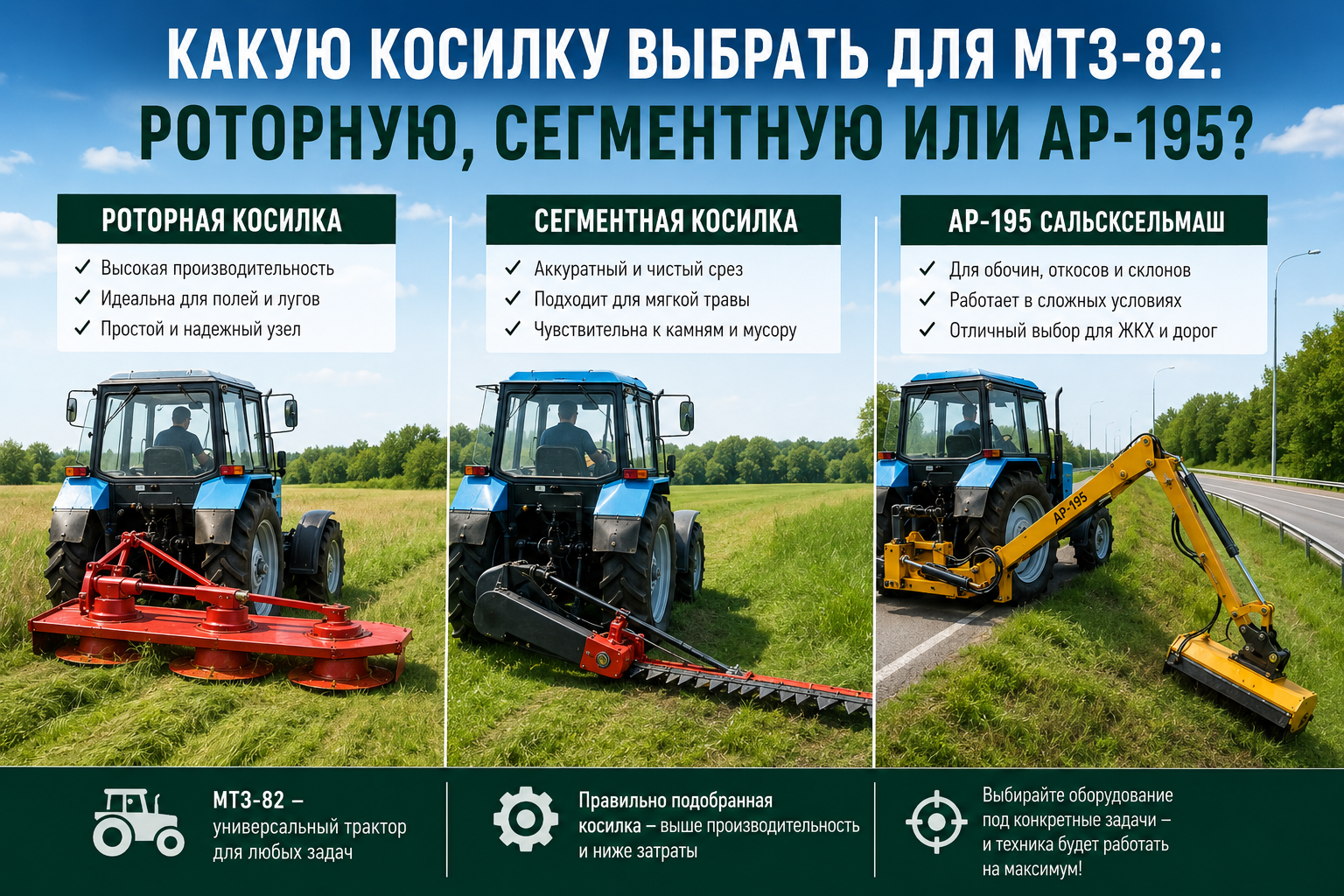 Косилка АР-195 для трактора МТЗ-82